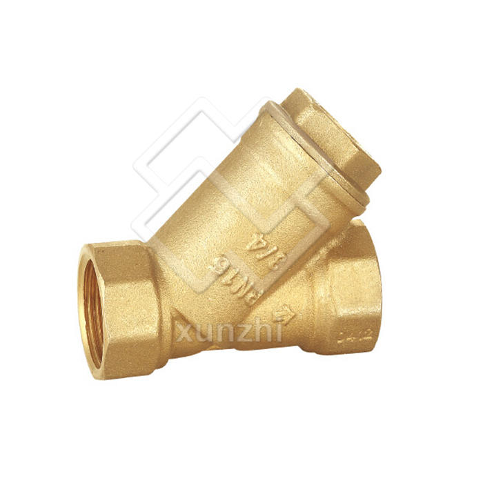 XFM05001 Válvula de retención de colador tipo Y de latón / Colador de la válvula de filtro de latón Y